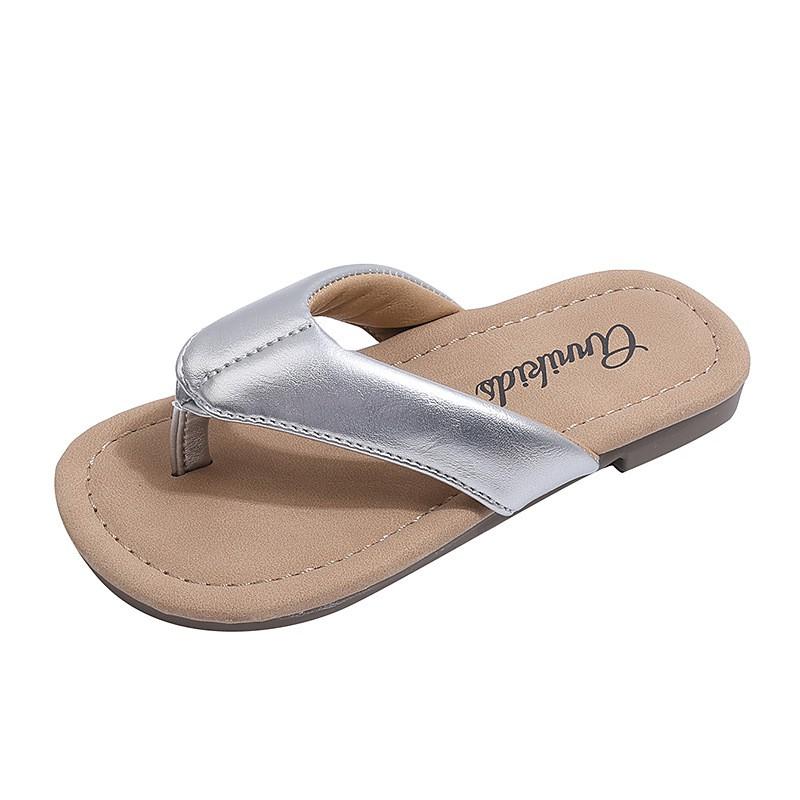 Kids Slide Sandals Girls Indoor Outdoor Slip Resistant Flip Flops With Dress Casual Beach Footwear