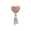 Hollow Heart With Feather Dreamcatcher Charm Women Charm Rose-Gold 789068C00
