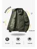 2024 Men's Casual 95% Cotton High Collar Pilot Jacket for Spring & Autumn