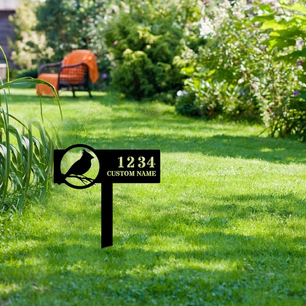Custom Metal Sign Wall Art Home Decor Garden Patio Outdoor Decoration Personalized Gift House Number Plaque