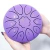6-inch 11-Note Metal Tongue Drum with Storage Bag, Perfect for Yoga, Meditation, Healing, Prayer, and Fatigue Relief (Purple)