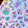 3 Pcs/6pcs Colorful Sweet Candy Pets Cartoon Crystal Stickers Scrapbooking Diy Journal Cute Sticker Stationery Decor School Gift