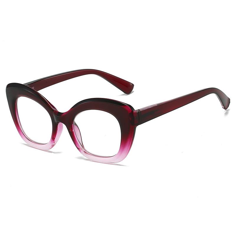 Fashionable and Personalized Cat Eye Presbyopia Glasses Advanced Retro Tortoiseshell Thick Frame Anti Blue Light Glasses