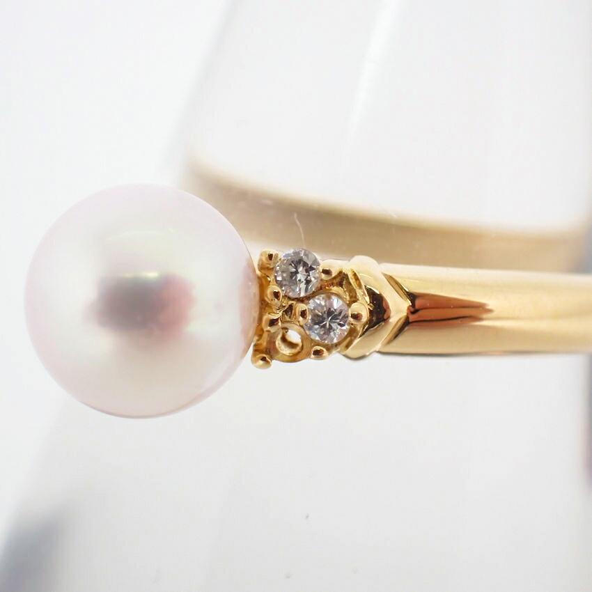 [Used] TASAKI K18 Akoya Pearl Ring/Size 11/j65-3