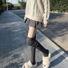 Japanese Women Elastic Over Knee Socks Student Slouch Top Rib Knit Long Stocking