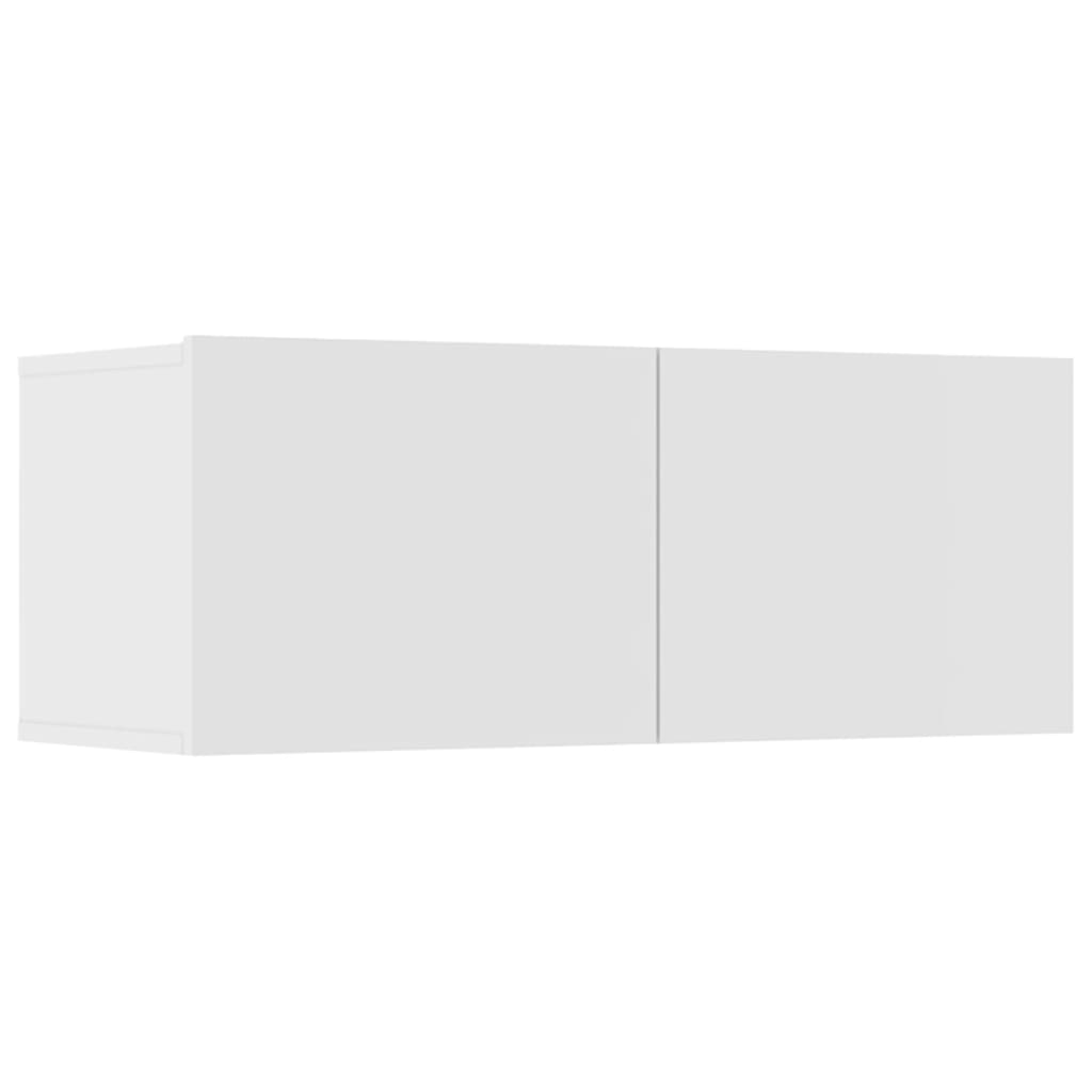 6 Piece TV Cabinet Set White Particleboard