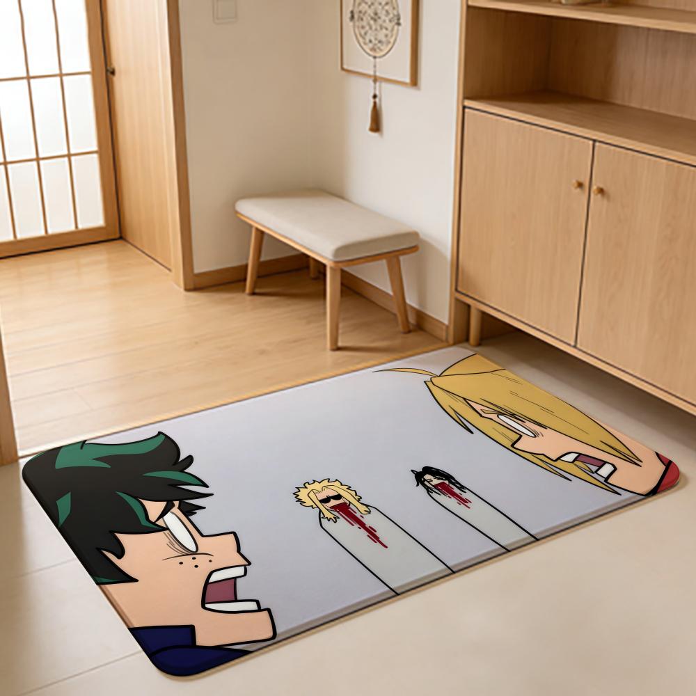 ANIME F-Fullmetal Alchemist Floor Mat Absorbent Floor Mat Non-Slip Entrance Rug for Bathrooms Restrooms and Toilets