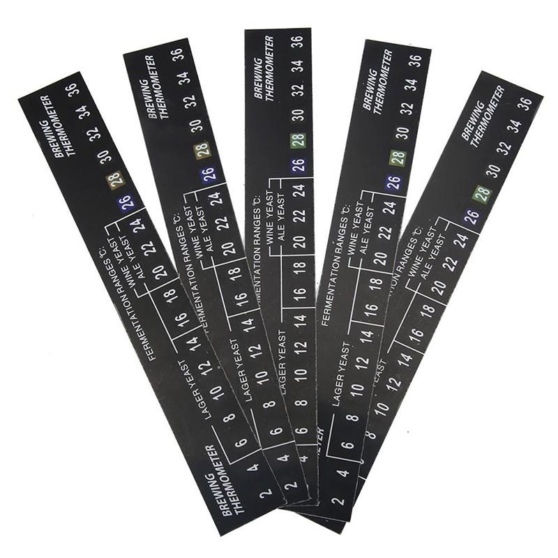 

Thermometer Temperature sticker 2-36C Strip Fermenter ABS Black Home Beer
