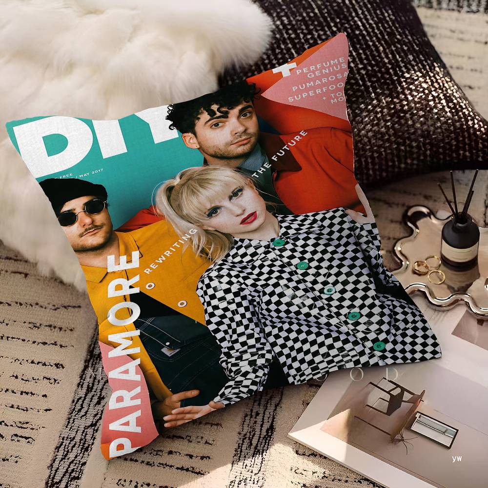 Pop Band P_Paramore Cushion Cover Polyester Sofa Cushions Decorative Throw Pillows Home Decoration Pillowcover