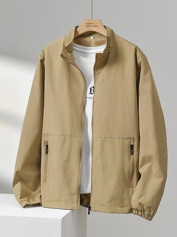 2025 spring and autumn new men's large pocket stand-up collar tooling jacket trendy versatile casual jacket men