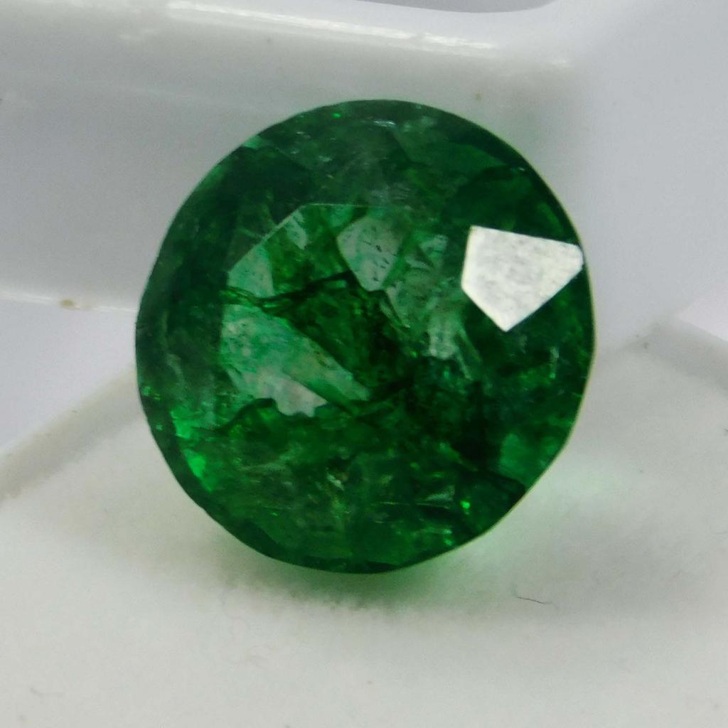 7.20 Ct Natural CERTIFIED Emerald Round Cut Green Colombian Loose Gemstone A-6242