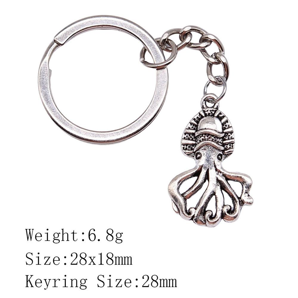 Mother's Day Keychain For Bags Seahorse Octopus Mermaid Key Ring Souvenir Men Chains