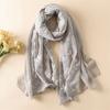 Retro Foulard Hijab Elegant Shawls Wraps Literary Female Headscarf  Spring Summer Autumn for Women