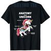 Unicorn Anatomy Cute Magic Creature Funny TShirt Boys Fashion Humor Magical Unicorns Y2k Design Graphic Outfit Saying Tee Tops