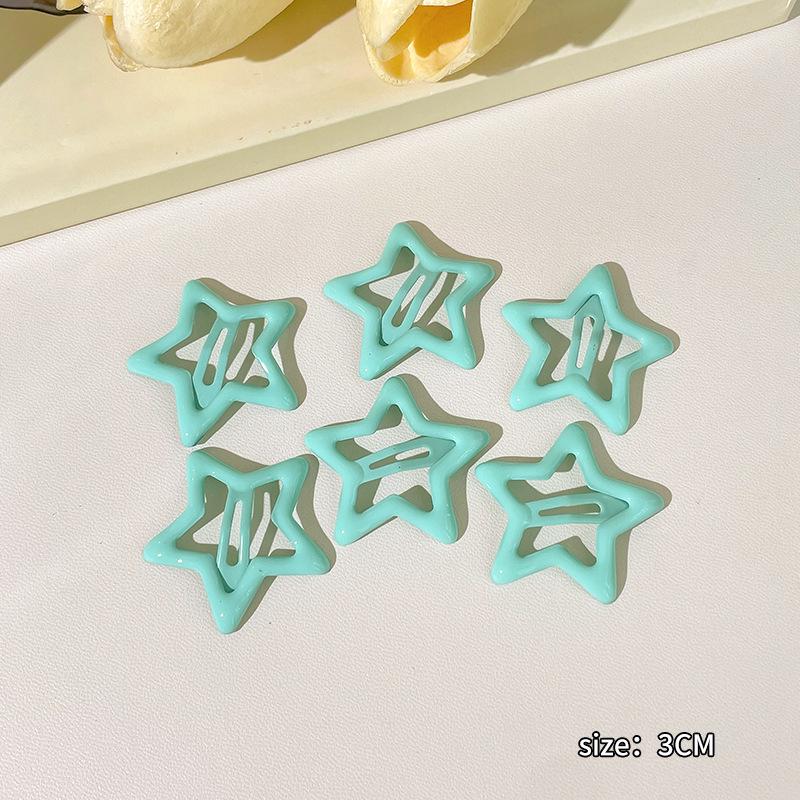 Y2K Dopamine Color Pentagram Small Hair Clip for Women & Kids - Cute Bangs & Side Hair Accessory