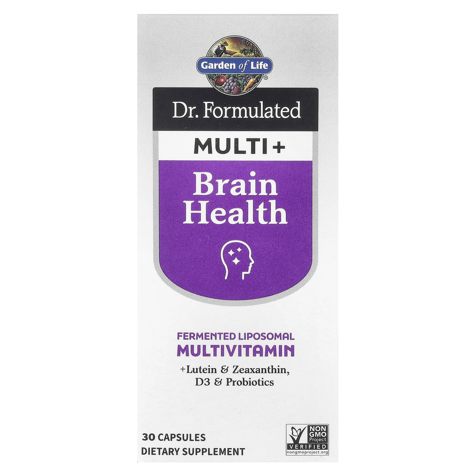 

Garden of Life, Perlmutter Multi+, Brain Health, 30 Capsules