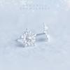 S925 Silver Plated Snowflake Earrings with Diamond Flower Necklace Women Jewelry Set Elegant Pendant