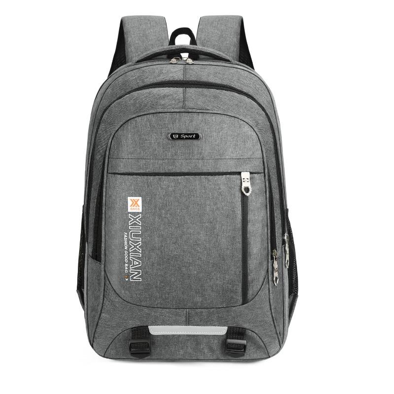 Trendy backpack, schoolbag, male college student, high value, large capacity travel, computer backpack, male model, high sense