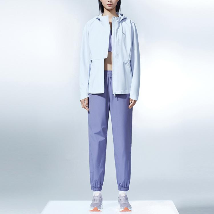 Anta Training Series Solid Color Hooded Sports Jacket Women Jacket Ice-Purple 162317609-1