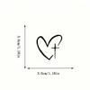 2Pcs/Set Waterproof Rearview Mirror Decal Universal Heart Cross Sticker  Car Exterior Accessories