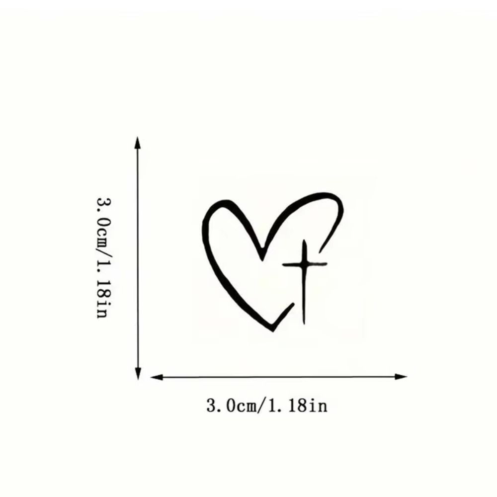 2Pcs/Set Waterproof Rearview Mirror Decal Universal Heart Cross Sticker  Car Exterior Accessories