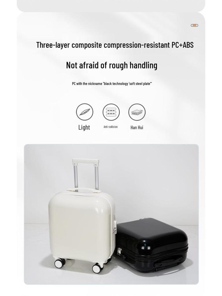 18" Godisfärgad Lättviktig Kabinväska med Tysta Hjul och Teleskophandtag för Barn