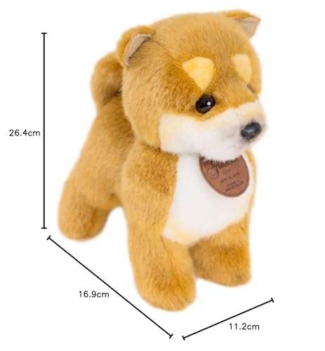 Sanei Boeki Original Plush Toy, Graceful (Made in Japan), Shiba Inu (S), Standing, Brown, W12.5 x D24 x H21.5cm, Dog, I-6857
