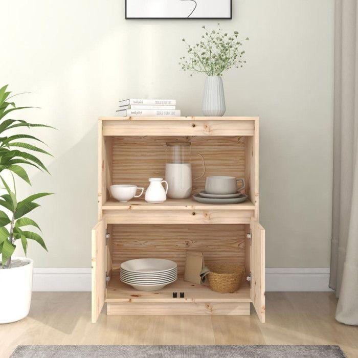 VidaXL Buffet 60x34x75 cm, Bois massif de pin