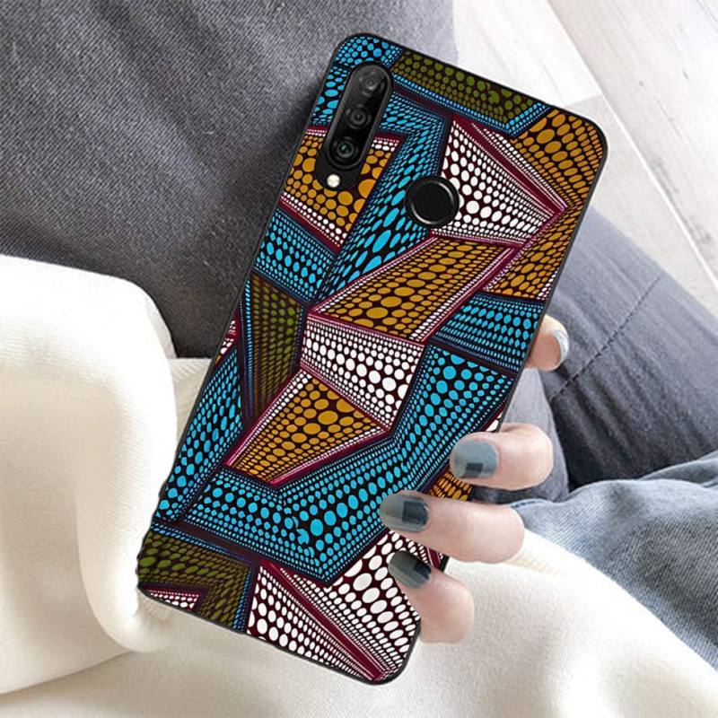 African Wax Fabric Phone Case for Huawei Honor 10 i 8X C 5A 20 9 10 30 lite pro Voew 10 20 V30