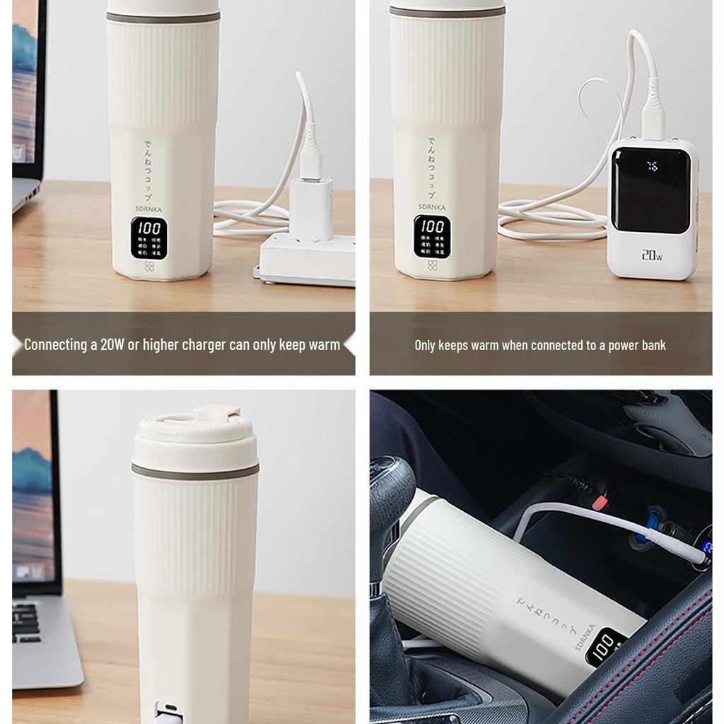 Japan SDRNKA Portabel Elektrisk Resevattenkokare - Vattenkokning och Uppvärmning Isolerad Kopp med Konstant Temperaturkontroll