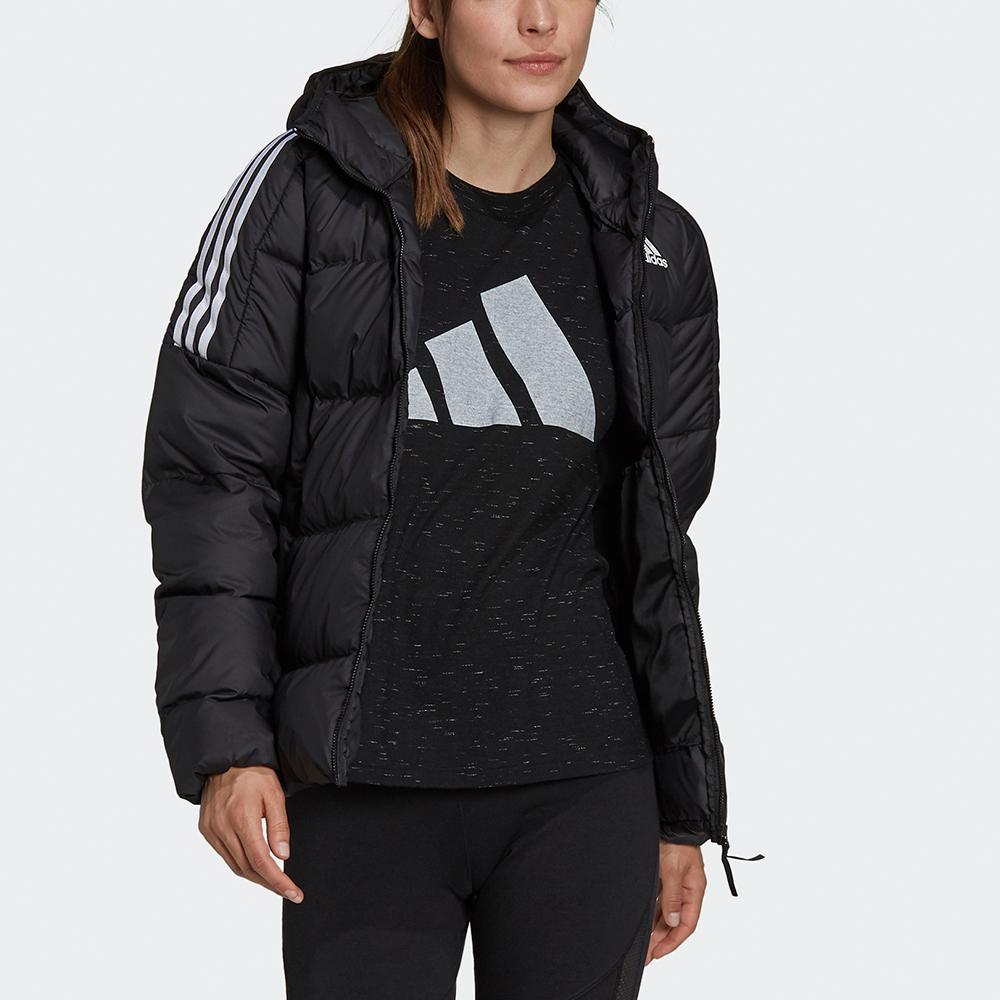 Adidas Essential Mid Down Hoodie - International Edition Women Outerwear Black GT9175