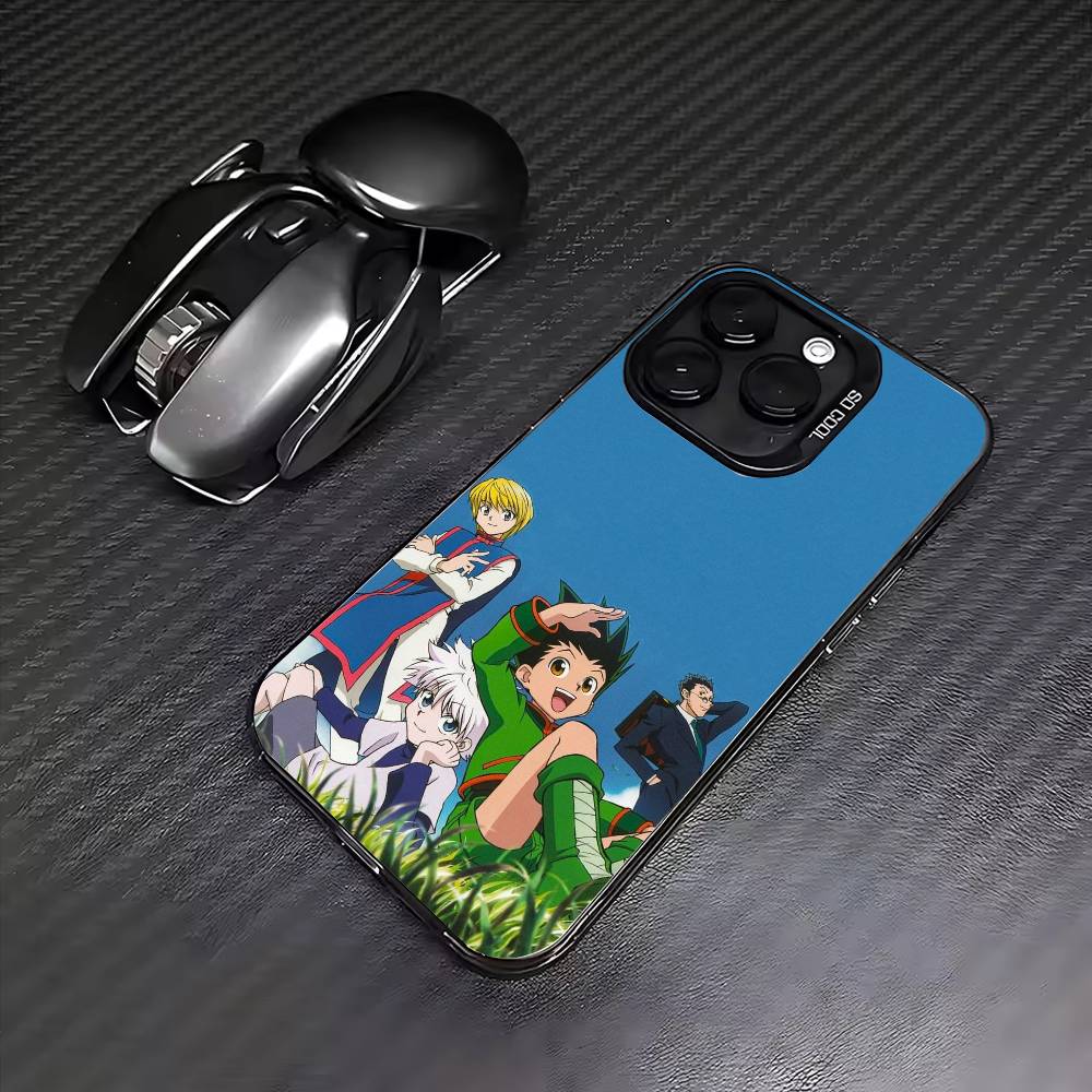 HOT Anime H-Hunter x Hunter  Phone Case For iPhone17,16,15,14,13,12,11 Plus,Pro Max Colored Silver Plated Inside Cover