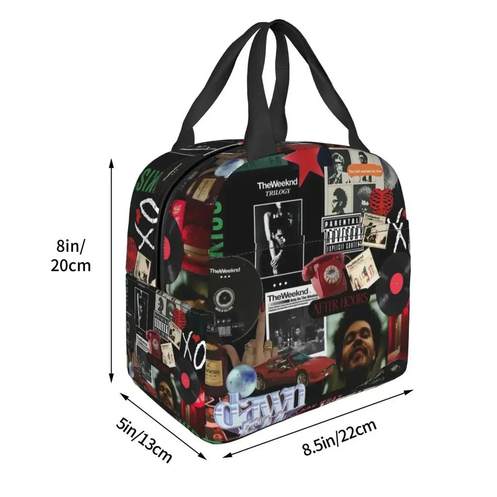 The Weeknd After Hours Till Dawn Tour Insulated Lunch Bag for Women Children Leakproof Food Boxes Thermal Lunch Box Tote
