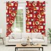 Merry Christmas Curtains Festival Home Interior Set Double Layer Windows Suitable Bedroom Light Blocking Made Of Polyester Decor Window Treatment