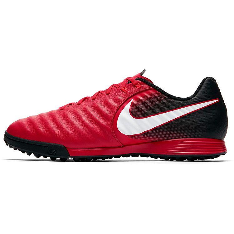 

Nike TiempoX Ligera 6 Round Toe Lace-Up TF (Rubber Studs) Slip-Resistant Durable Soccer Shoes Men sneaker Red Black 897766-616 40.5