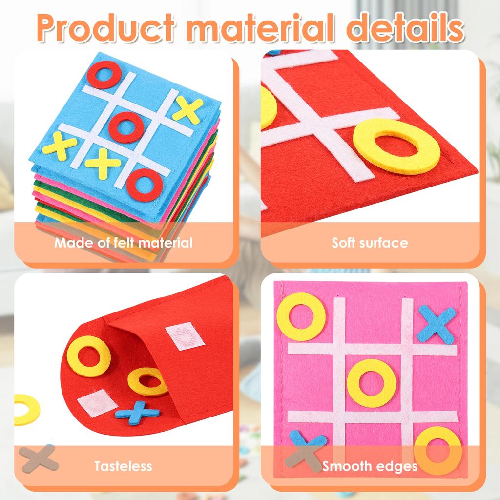 20pcs Felt Board Game for Kids and Family Party Fun Mini Board Game Toy Family Board Game Birthday Party Favors Travel Game