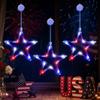LYUBASA 3Pack Christmas Window Lights Decorations with Timer, Battery Powered Multicolor LED Sucker for Xmas Tree Fireplace Indoor Decor