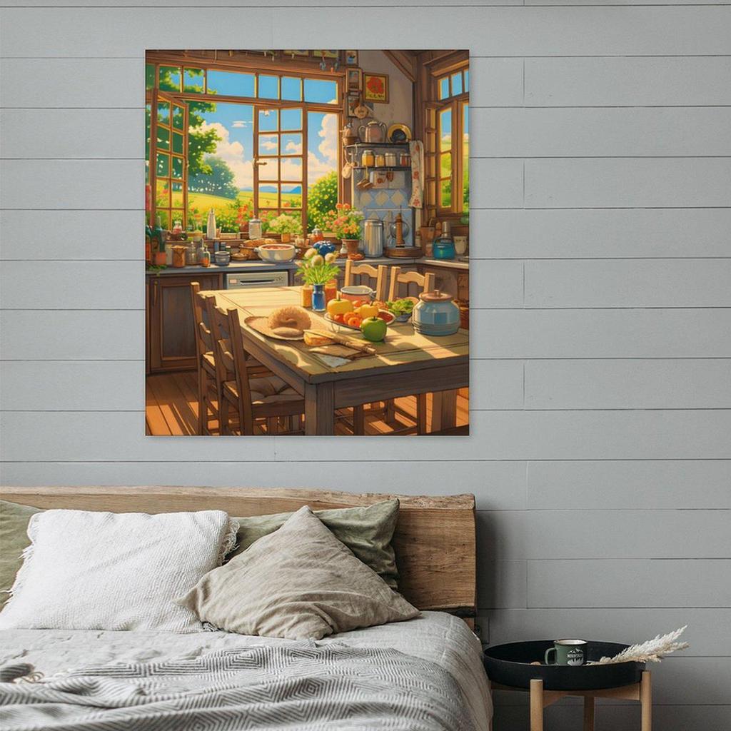 Nordycka Sztuka Minimalistyczna: Plakat krajobrazowy w wysokiej rozdzielczości do dekoracji salonu