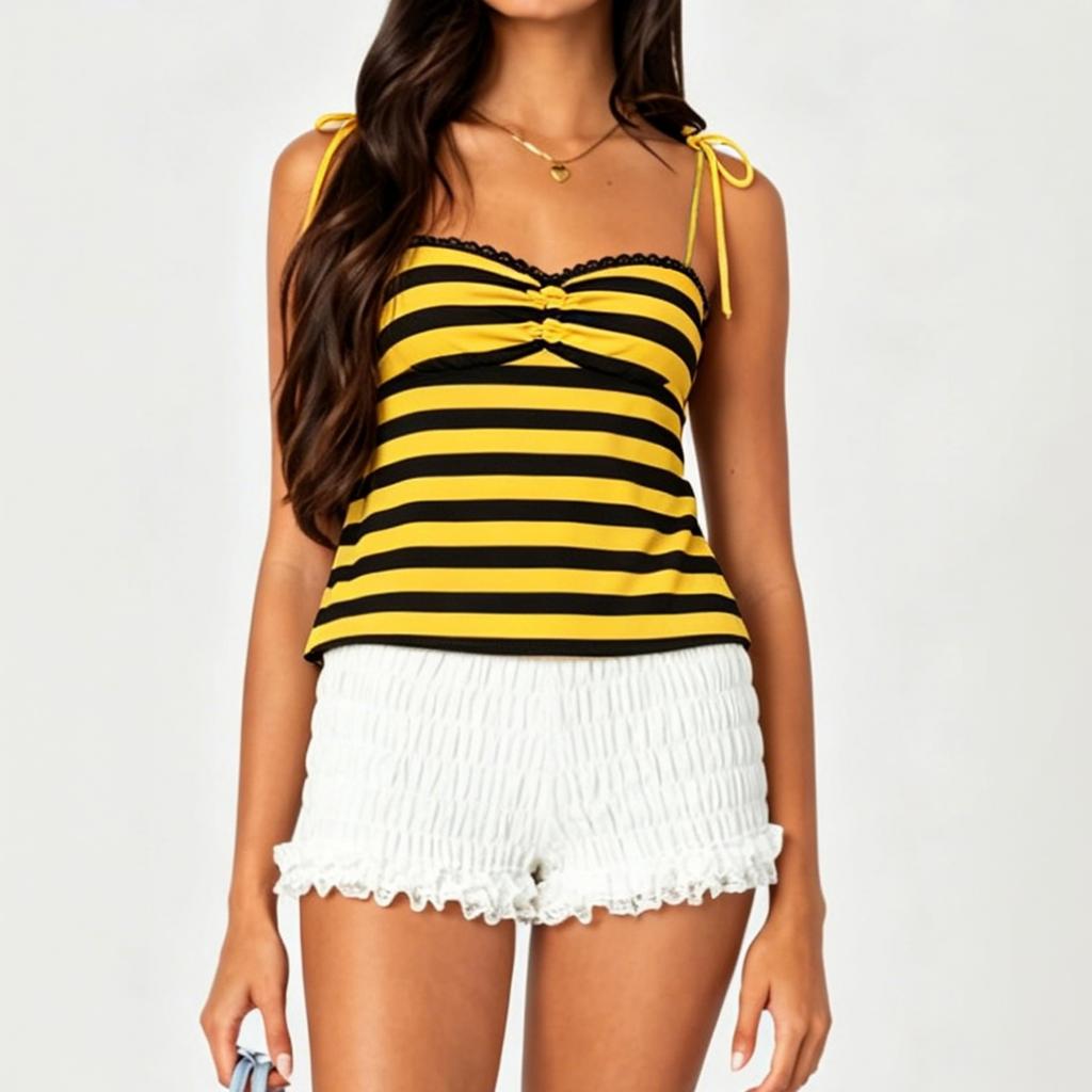Women's Polka Dot Striped Strapless Tube Top Bra Vest Performance Wear