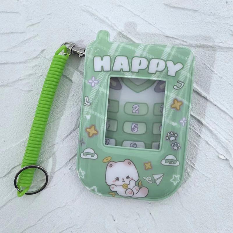 1 Piece Cute Protective Cover Flip Phone Model 3 Inch Small Card Cover Campus Card Storage Card Cover
