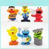 Adorável Conjunto de Brinquedos com Figuras de PVC do Elmo, Garibaldo, Monstro das Bolachas e Bert da Vila Sésamo