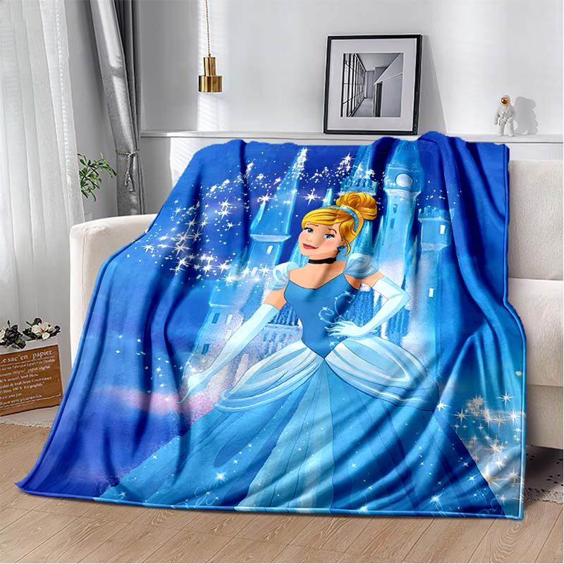 6 Größen Prinzessin Cinderella Cartoon Weiche Flanell Flauschige Decke Campingdecke für Kinder Sofa Überwurf Dünne Decke Weibliches Geschenk