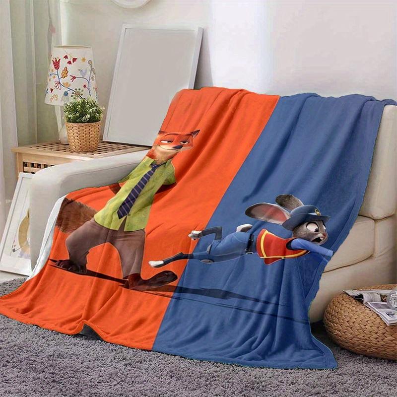 1pc, Zootopia Nick & Judy Throw Blanket Soft & Cozy Blanket for Couch, Bed, Car, Travel, Camping, Gifts Perfect for Friends