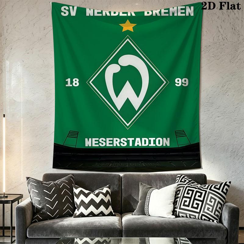 Werder Bremen logo Wall Hanging Printed Fabric Blanket Decorative Tapestries for Bedroom Living Room Home Decor