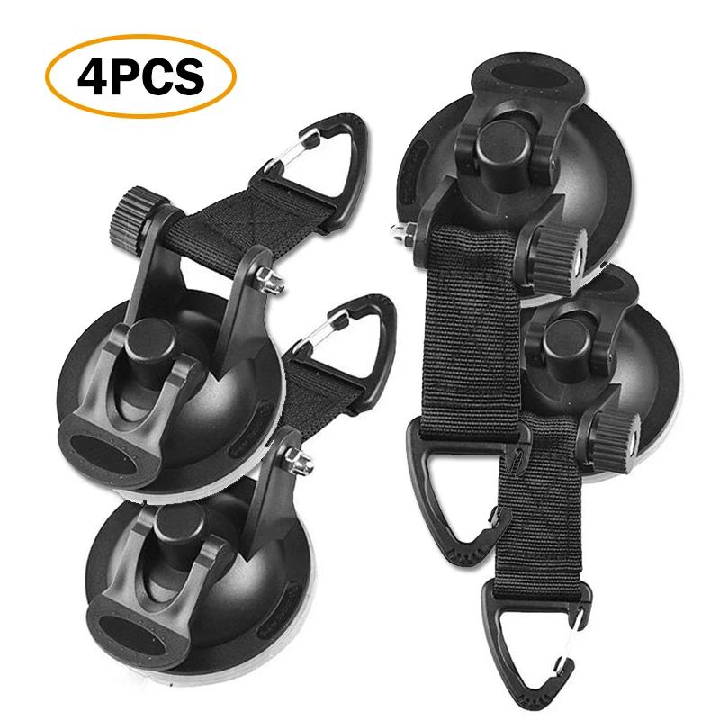 4/8PCS Heavy Duty Anchor Suction Cup with Strap Multi-Purpose Securing Hook for Car Tent Roof Boat Tarp Campers Storage Hook