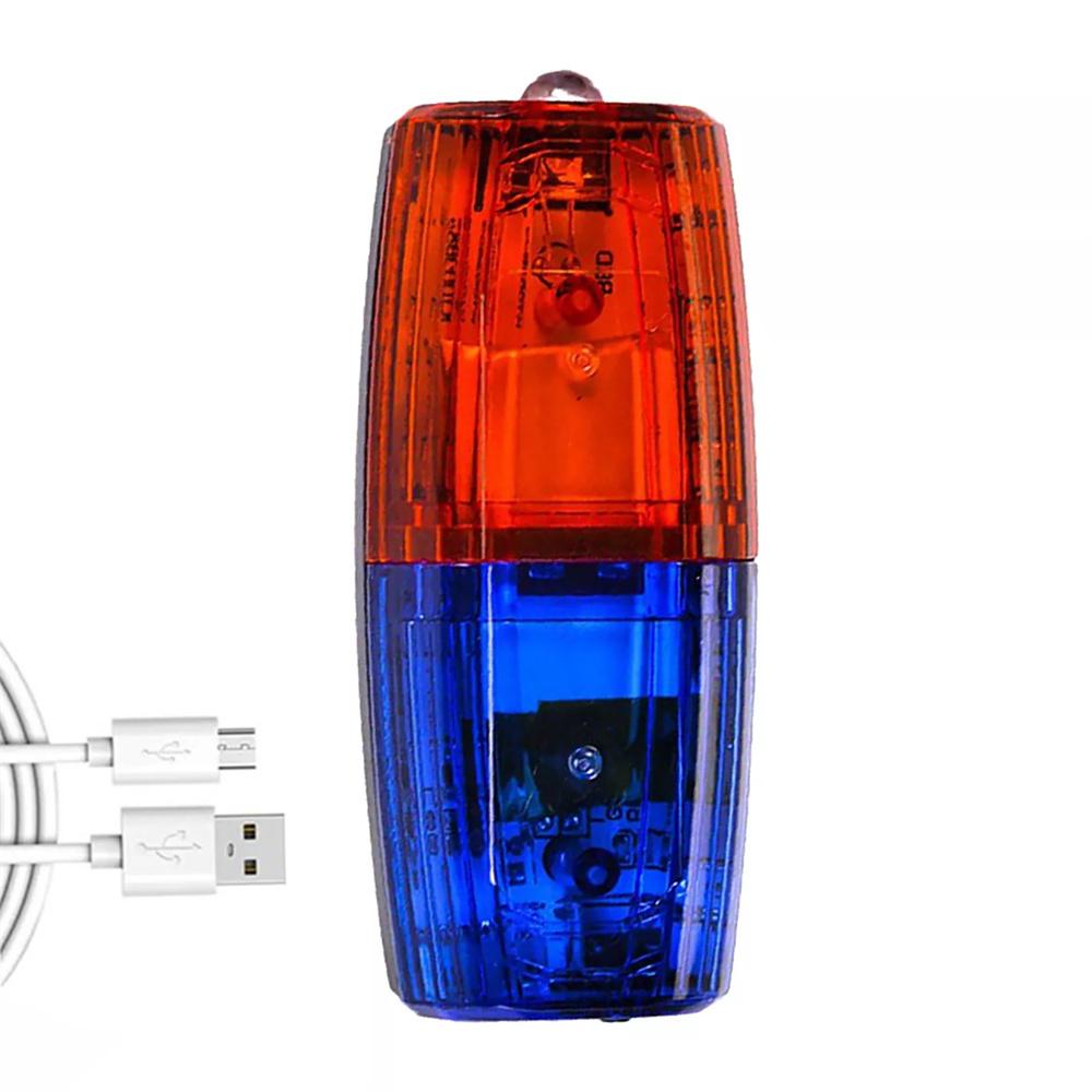 Red Blue LED Shoulder Warning Light Shoulder Clip Light Sanitation Worker Safety Patrol Alarm Flash Signal Strobe Lamp