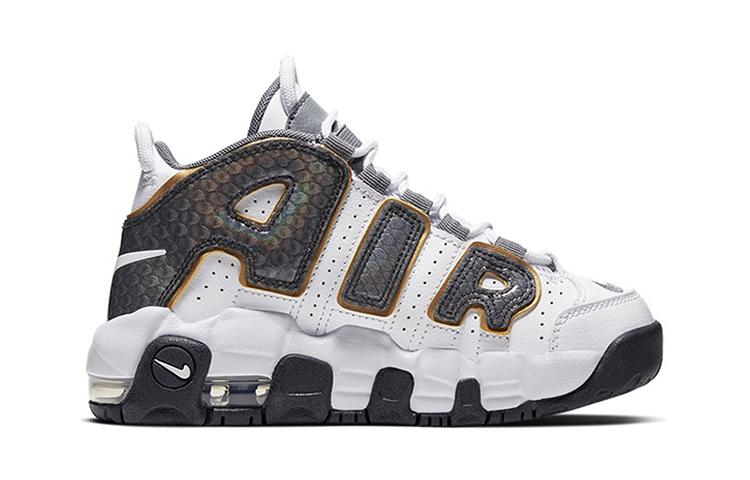 Nike Air More Uptempo White Anthracite Snakeskin PS CQ4581-100