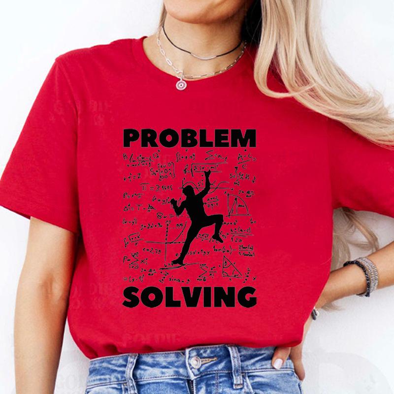 Casual European Fit Rock Climbing Graphic T-Shirt – Loose, Short Sleeve, Fashionable Top