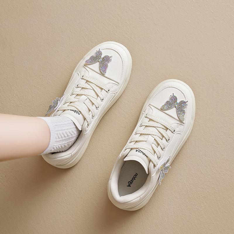 Augustine Platform White Shoes Women's 2025 New Autumn Casual Muffin White Board Shoes with Skirt Sports Shoes