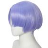Linfairy Anime Cosplay Short Straight Mixed Color Wig, Halloween Costume Party Cosplay Wig, Unisex (Blue and Purple Mix)